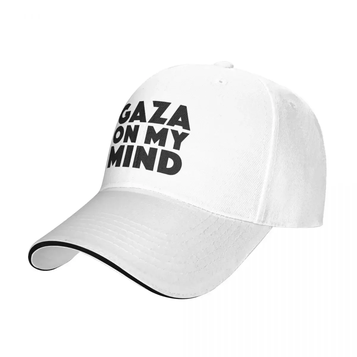 Gaza On My Mind Baseball Caps Fashion Palestine Palestinian Sandwich Hats Unisex Style Adjustable Headwear Outdoor