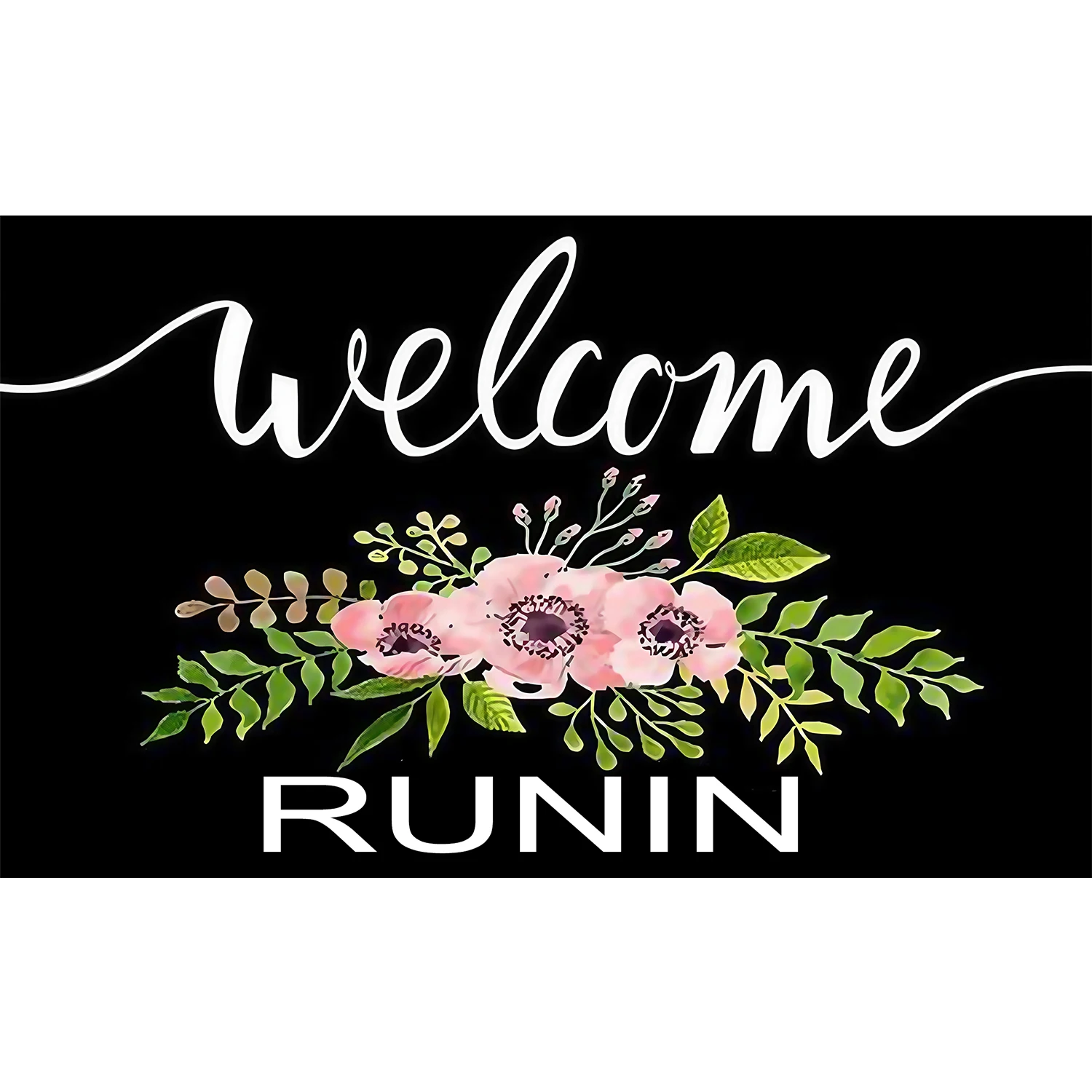 

Welcome Doormat Customize Non-Slip Bathroom Kitchen Mat Garden Garage Door Floor Mat Rubber Carpet Rug