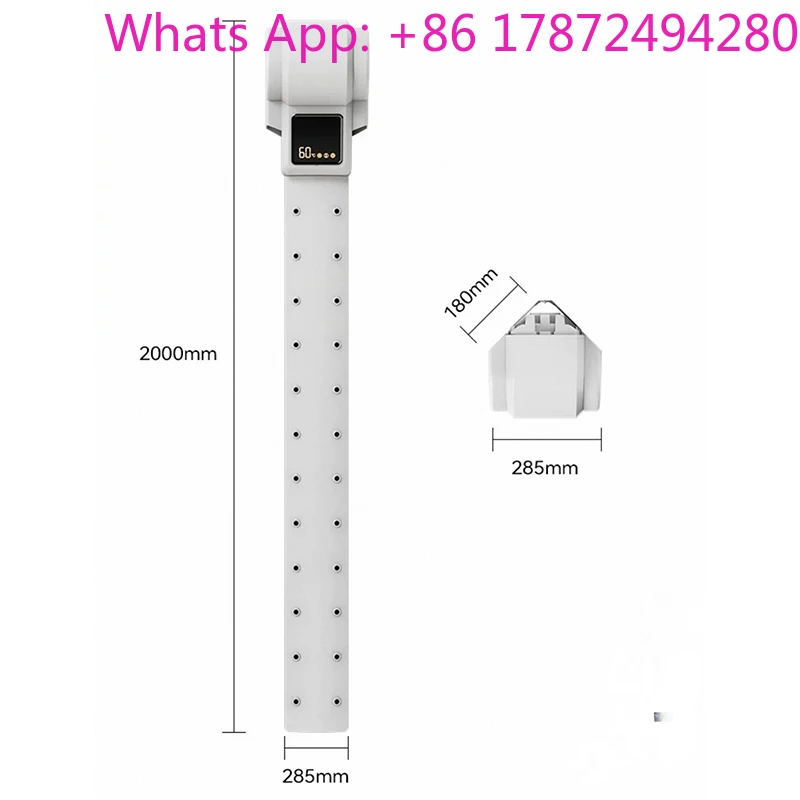 Remote-Controlled Corner-Mounted Bathroom Dryer Vertical Negative Ion Body Dryer with Removable Air Nozzle