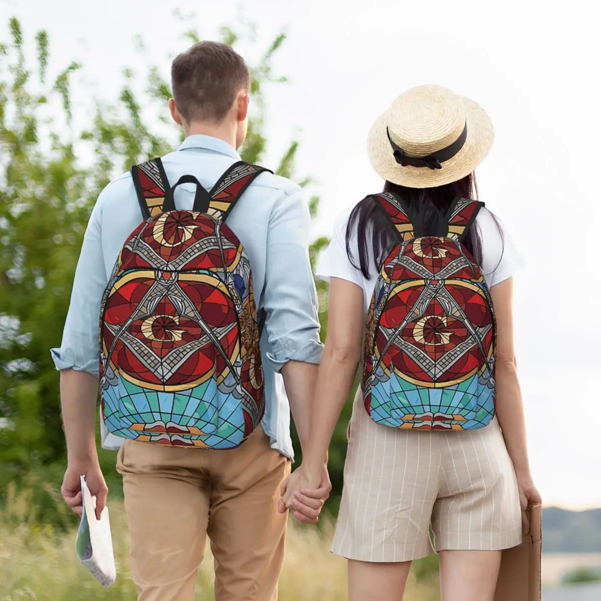 The Eternal Light Of The Freemason Masonic Mason Backpack School Bag Hiking Travel Daypack for Men Women Bookbag Shoulder Bags