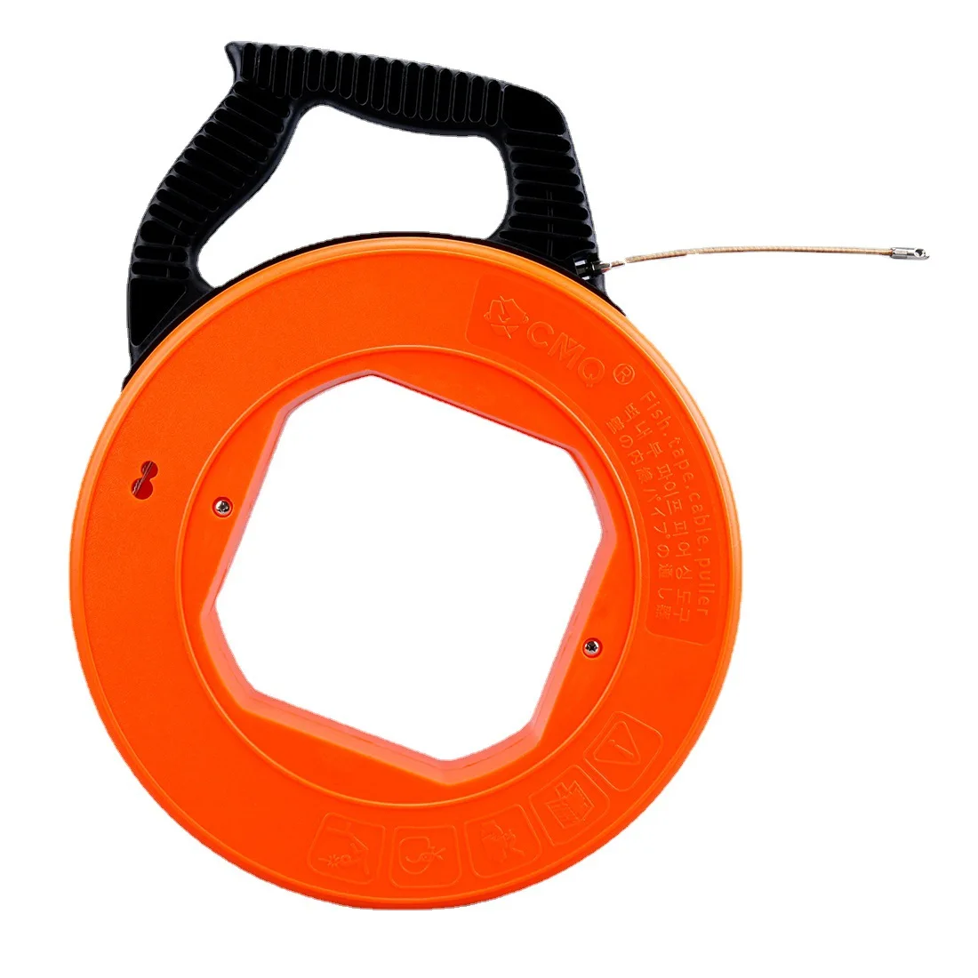 Elektriciens kabeltrekker met opbergrol, moeiteloos voor donkere buizen, wanden & kabelgoot, kabeltrektool voor net- & elektrische draden