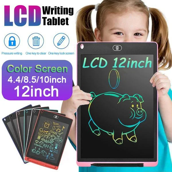 LCD Writing Tablet 6.5/8.5/10/12 Inch Doodle Board Colorful Screen Electronic Toddler Drawing Tablet Drawing Pad for Children