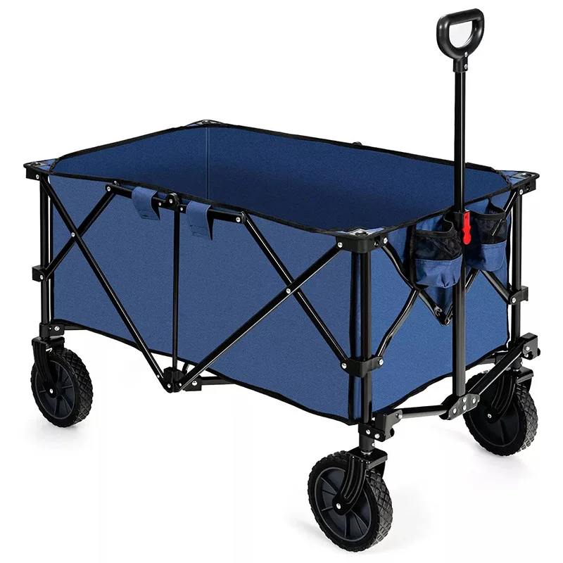 

Wholesale Custom Logo Folding Foldable Wagon Cart Hand Carts Trolley Outdoor Fold Camping Wagn Cart