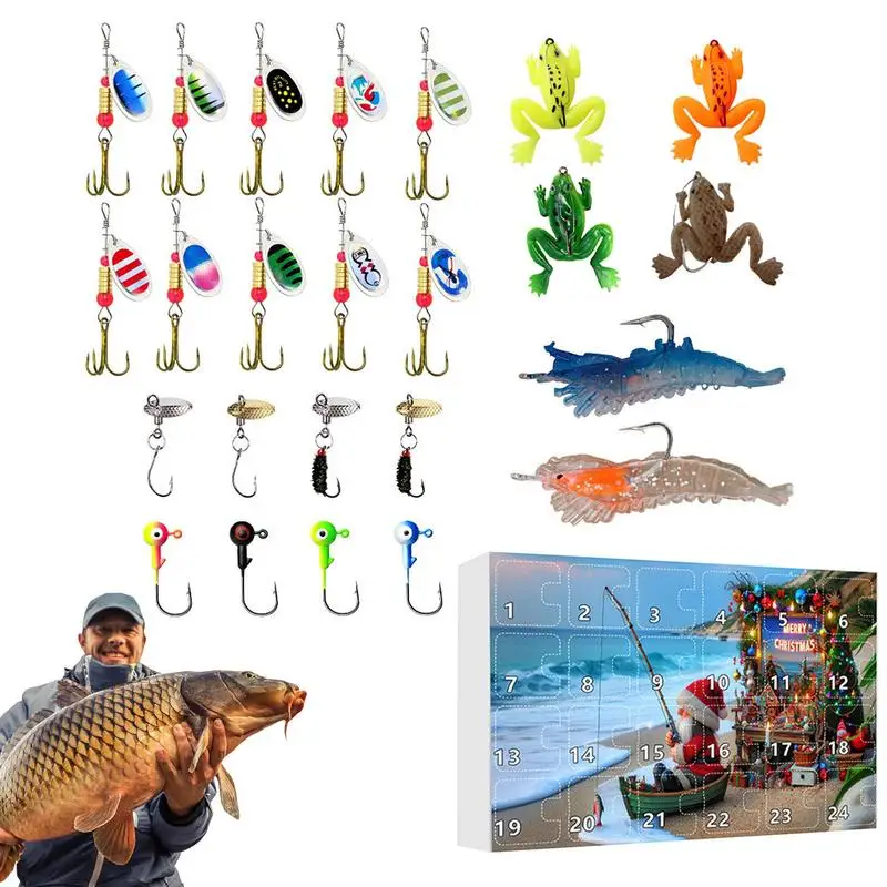 

Fishing Advent Calendars Freshwater Bass Baits Fishing Tackle Advent Calendars 24 Days Countdown Calendar For Fishing