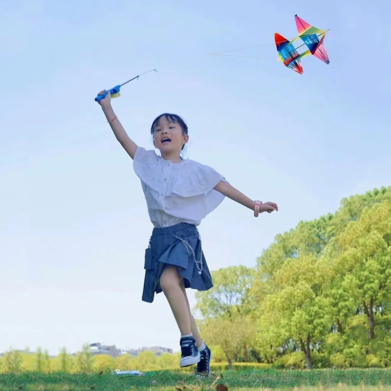 

Free shipping PE rotating kite flying toys for children kites 3d kites outdoor garden games Kite string sports-leisure kite surf