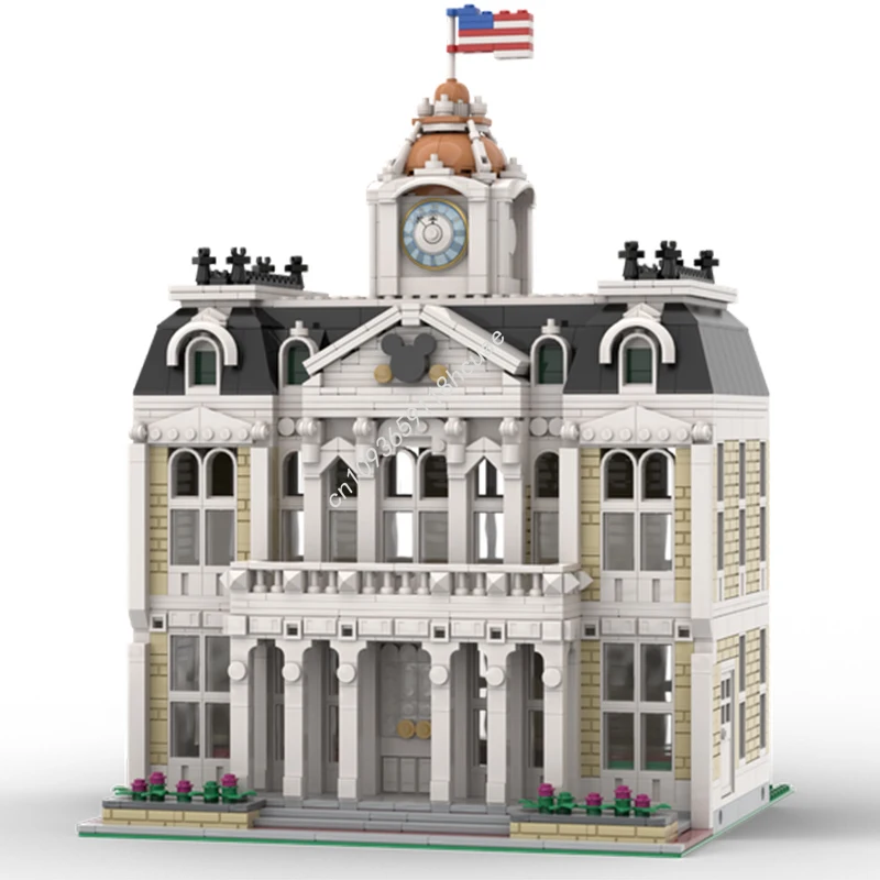 

1960pcs MOC City Hall Deluxe Main Street USA Disneying Building Blocks to Develop Patience and Concentration Christmas toy Gift