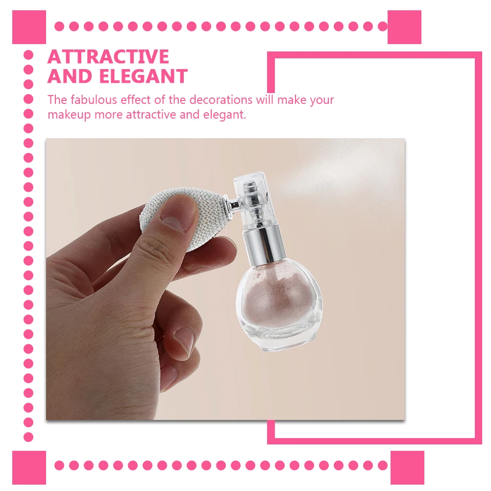 Pulverizador de purpurina, polvo brillante, maquillaje de lentejuelas, accesorio facial, suministro de resaltador de agua, herramienta de pulverización corporal, 2 uds.