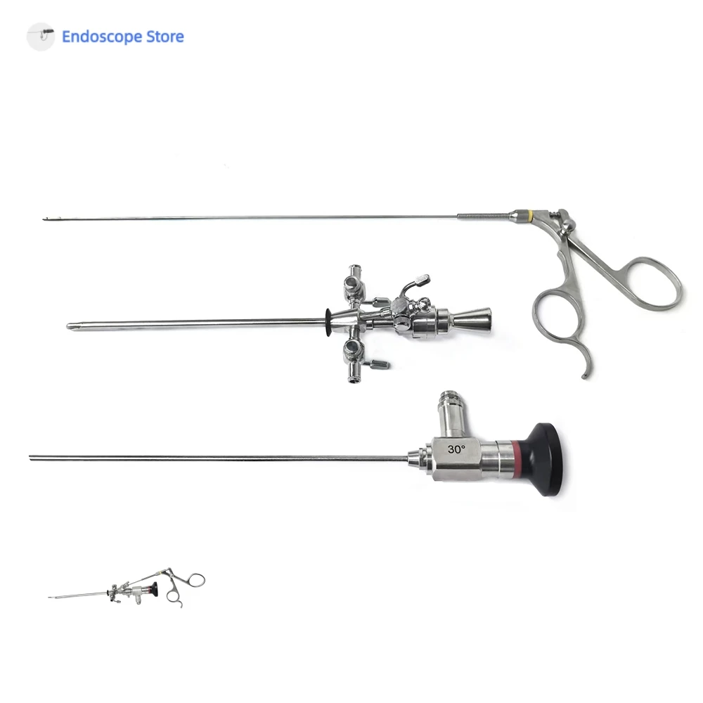 HD Veterinarian Rigid Endoscope Endoscopy Φ2.7mm 175mm 30° With Sheath Forceps Pets Animal Hospital