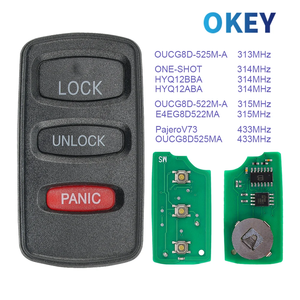 

Okey Remote Car Key OUCG8D-525M-A OUCG8D-522M-A Remote Key Fob For Mitsubishi Eclipse Endeavor Lancer Montero Sport Outlander