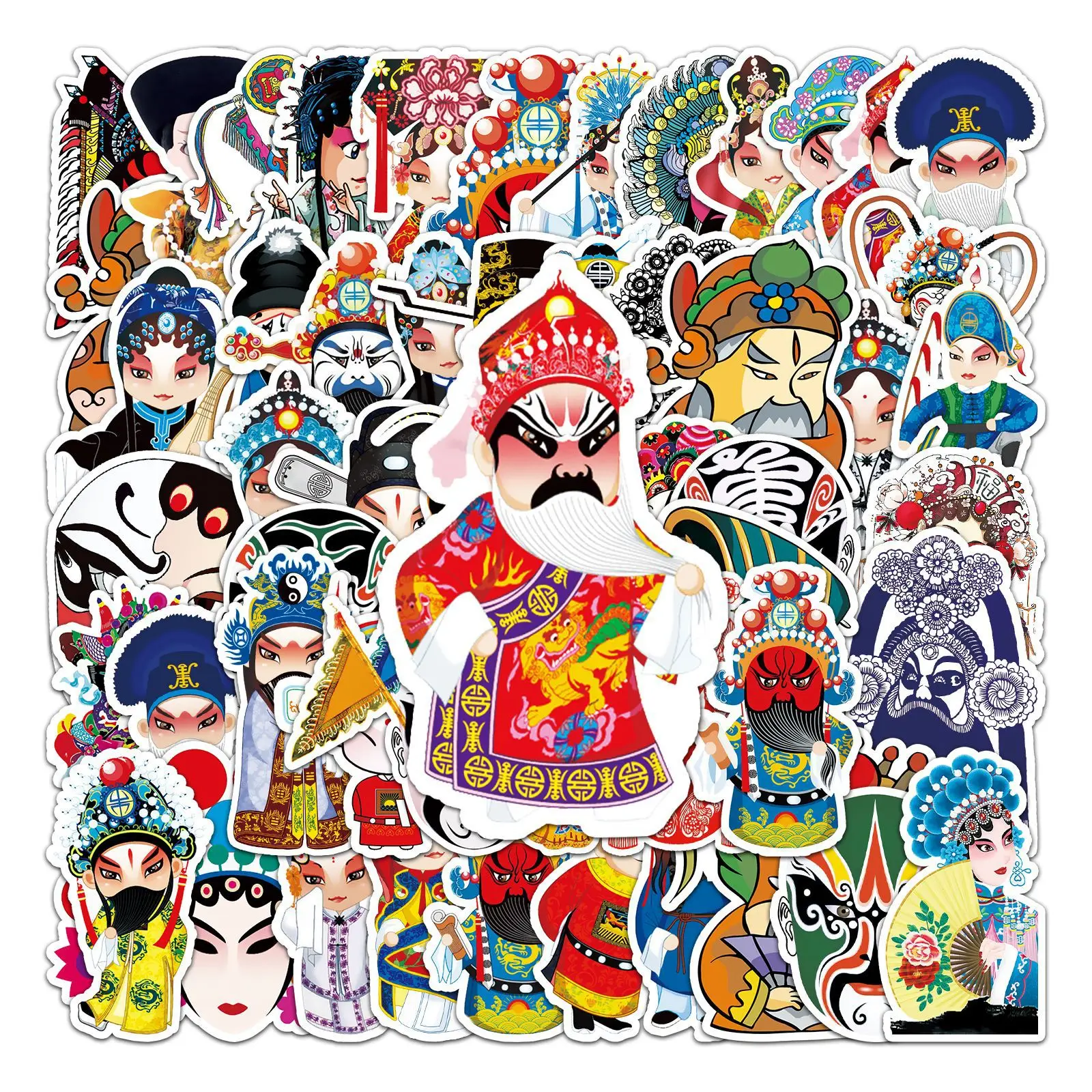 

50Pcs Facial makeup of theatrical characters DIY Decoratio phone Luggage Laptop Guitar Bike Skateboard fridge helmet Kid sticker