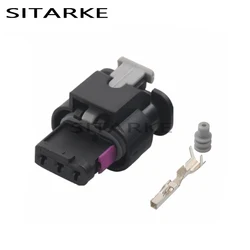 10 Sets 3 Pin AMP Auto Electronic Automotive Waterproof Connector 1718653-1 For VW Audi 4F0973703A 4F0973703