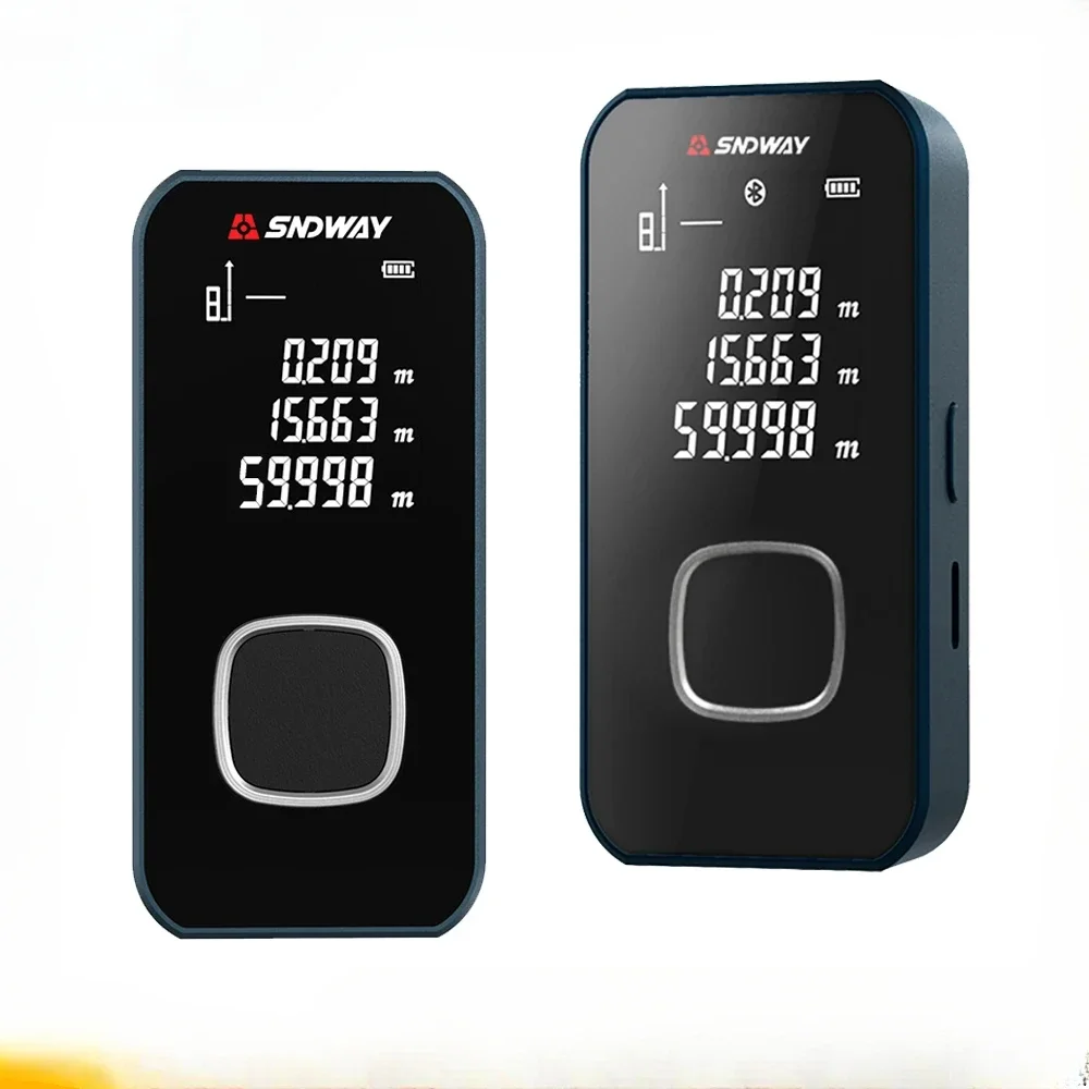 Imagem -06 - Sndway Medidor de Distância a Laser Digital Rangefinder Mini Fita Laser Medida Range Finder Profissional m in ft Medidor de Medição a Laser