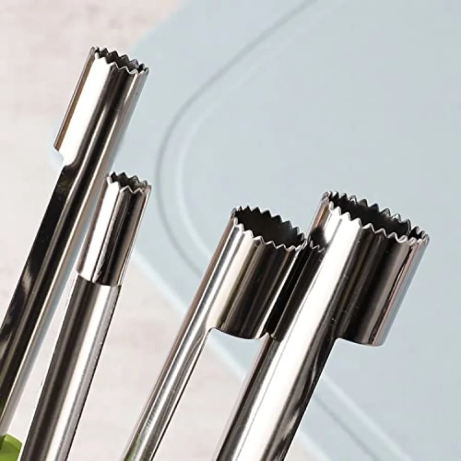 Multisize appelboorset met ergonomisch rubberen handvat voor efficiënte kernverwijdering van appels, peren, kersen, jujubes, rode dadels