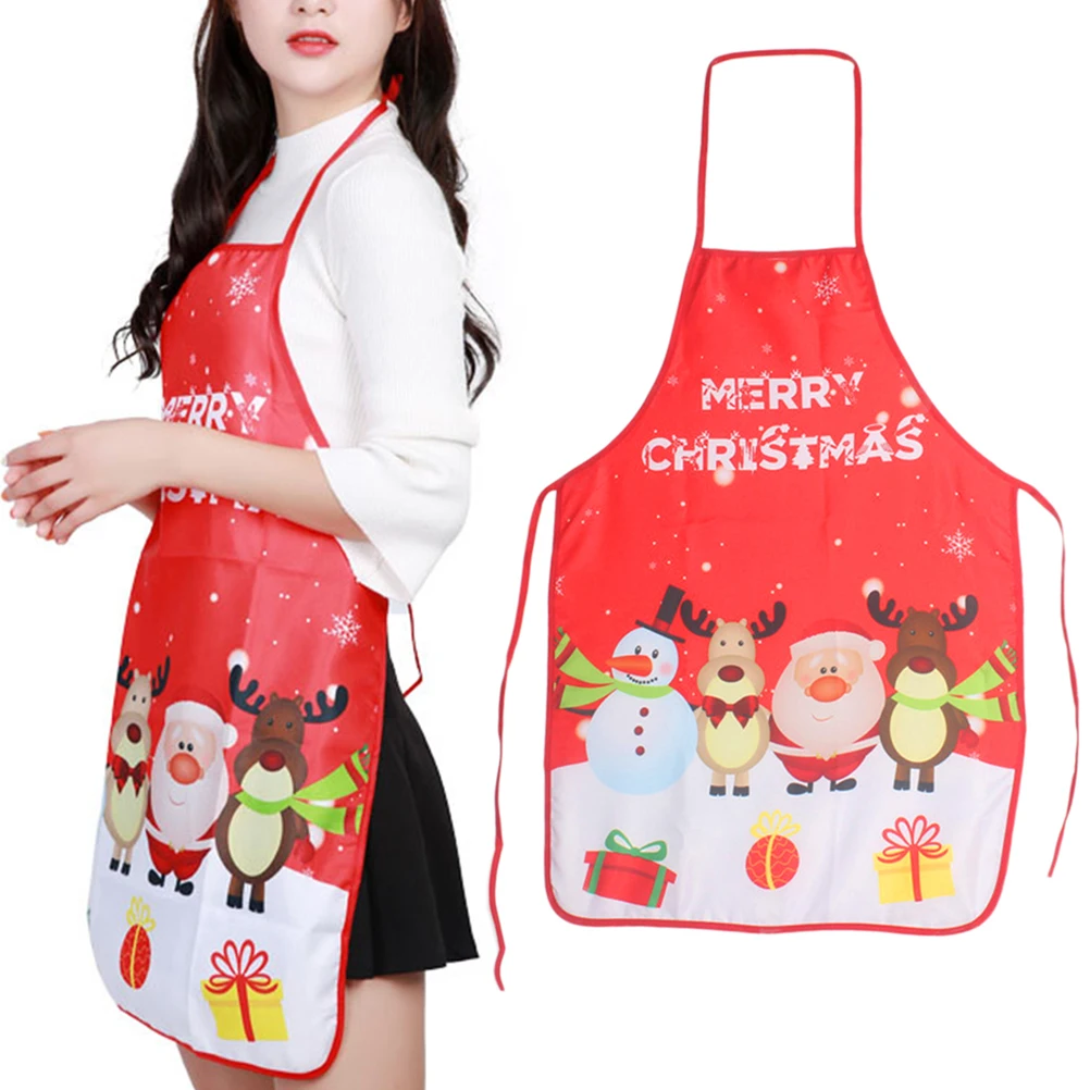 

Christmas Apron Kitchen Personality Cooking Party Long Time Use Premium Cloth Material Fun Design Perfect Gift
