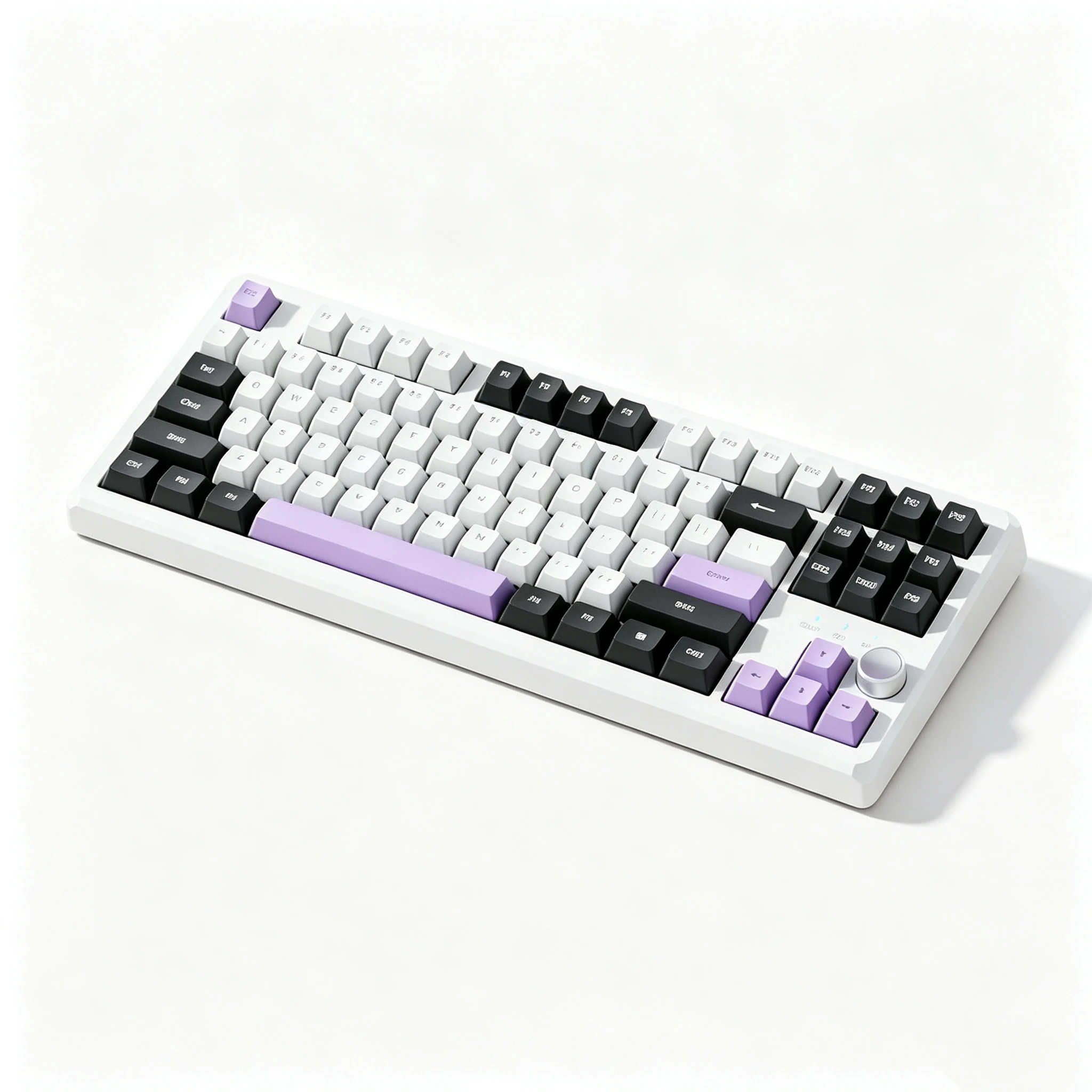 [SKYLOONG SKY87] Teclado Mecánico Inalámbrico para Juegos/Oficina, Retroiluminación RGB, Teclas PBT, Perilla de Metal, Sin Controlador