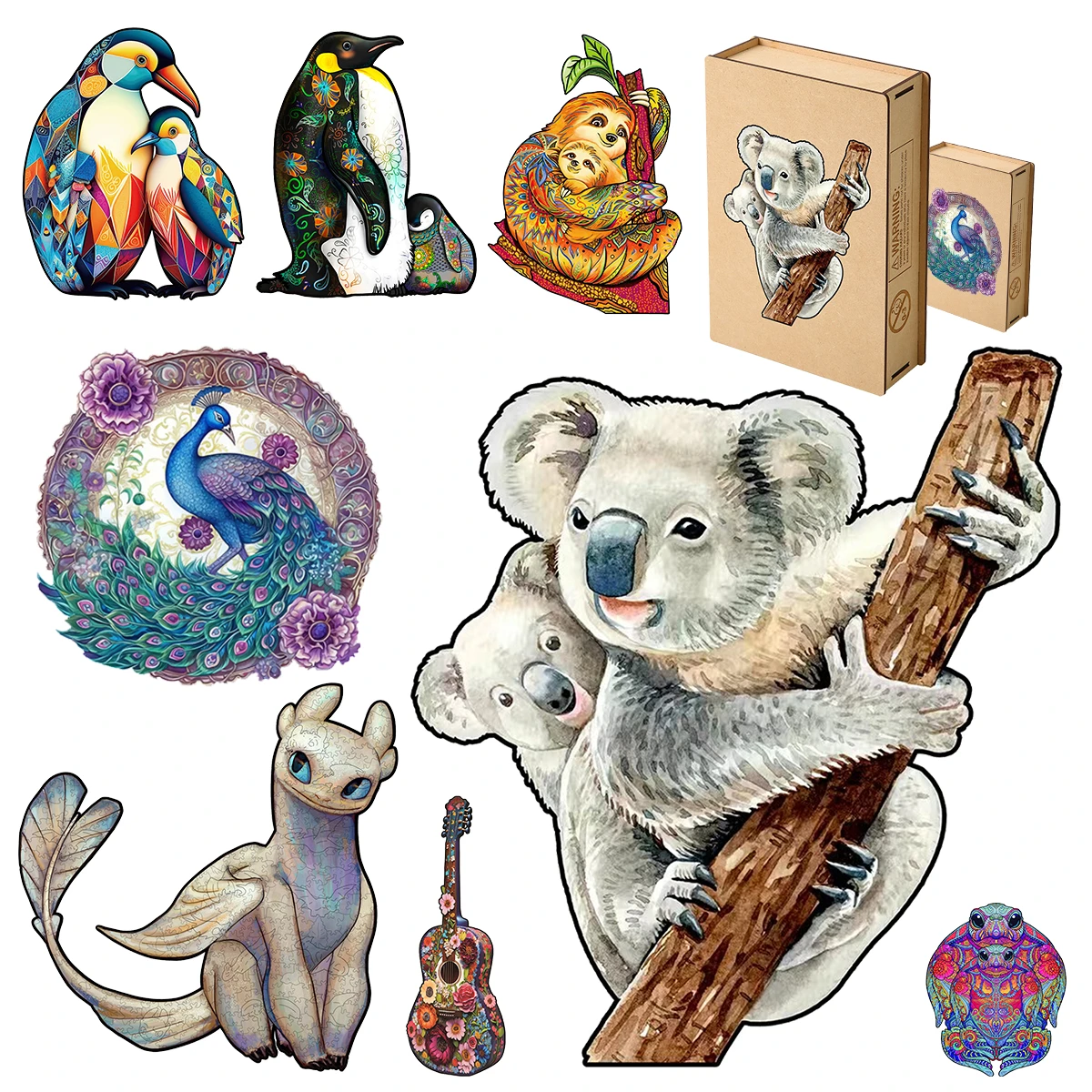 

2023 Unique Sloth Puzzle 3d Wooden Puzzle With Wooden Box Children Animal Wooden Puzzles Interactive Games For Kids And Adults