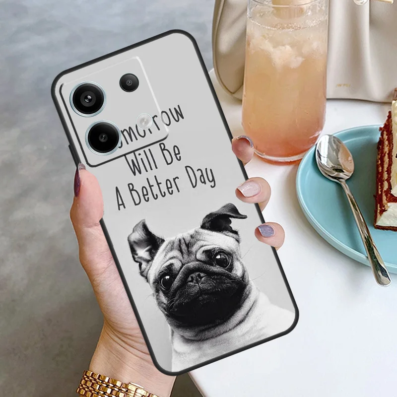 CUTE PUPPY PUG DOG MOPS Funda For Xiaomi Redmi Note 12 11 10 9 8 13 Pro Plus 12S 11S 10S 9S 10A 9C 10C 12C 13C Case