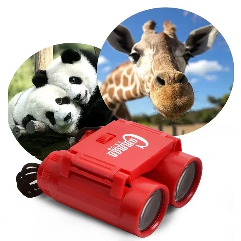 Children Colorful Binoculars HD 2.5 x 26 Telescope Outdoor Observing Tool Portable Telescope For Camping Hiking Traveling Sports