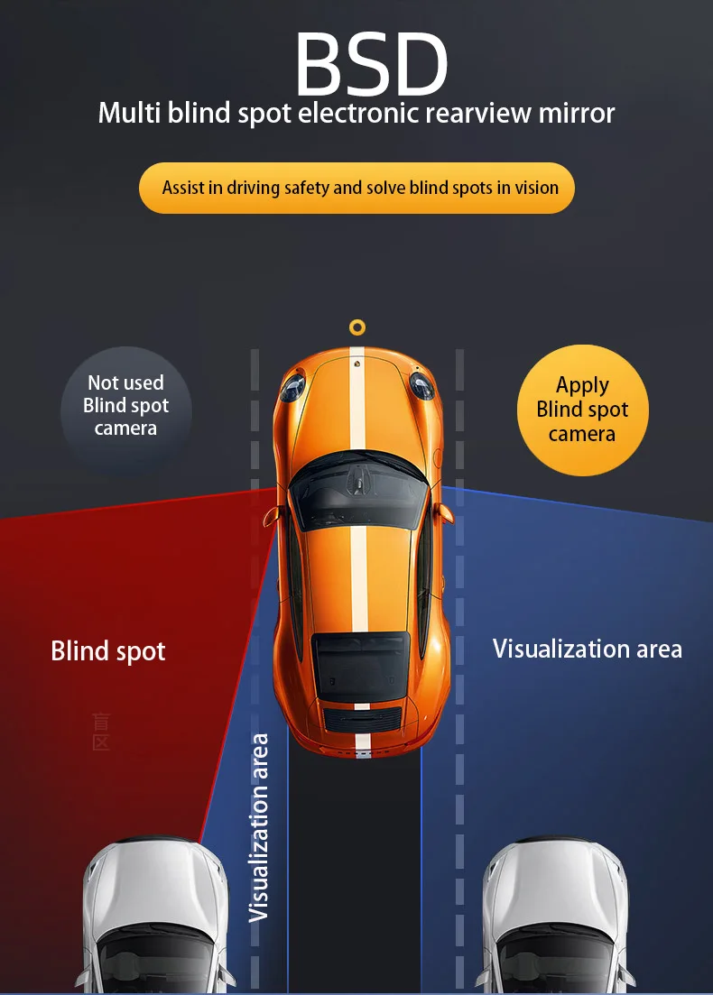 Grabadora de conducción con pantalla táctil de espejo 4K, WiFi ADAS BSD, cámara de coche delantera y trasera, cámara de salpicadero con Sensor G de visión nocturna de 4 canales