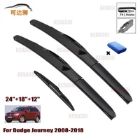 Para Dodge Journey 2008-2018 limpiaparabrisas delantero trasero de coche limpiaparabrisas de goma suave parabrisas automático 24 ""+ 18"" 2016 2017 2018