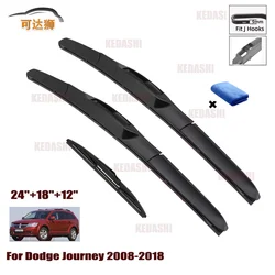 For Dodge Journey 2008-2018 Car Front Rear Wiper Blades Soft Rubber Windscreen Wipers Auto Windshield 24