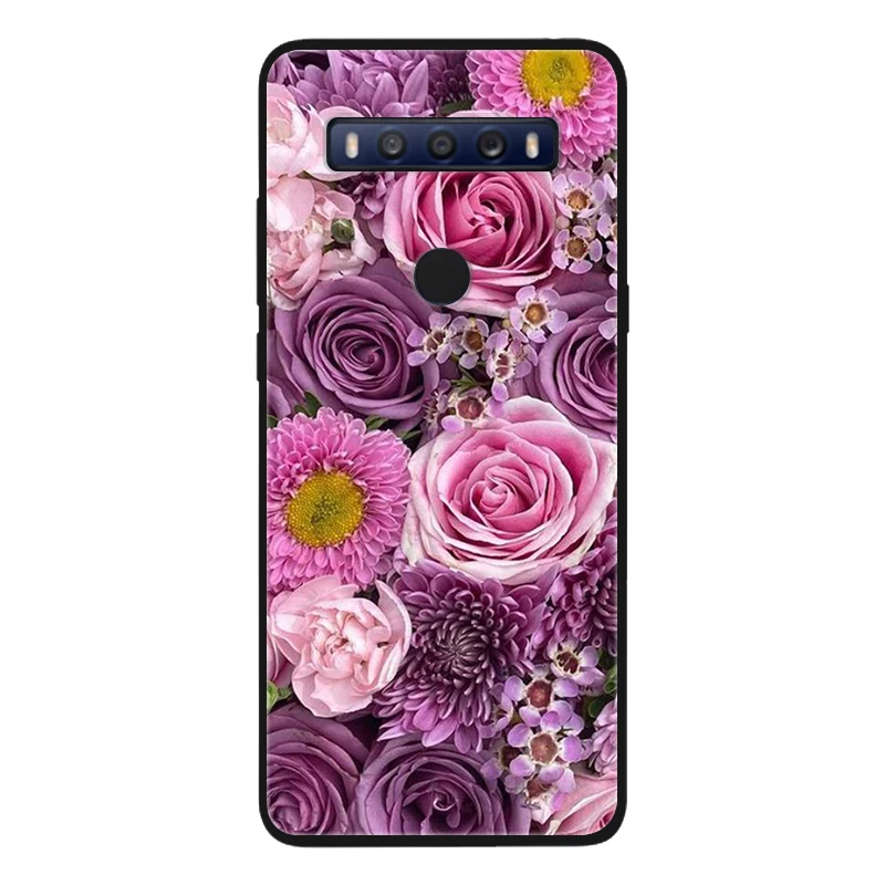 For TCL 10 SE Case Soft TPU Silicone Back Cover for TCL 10 SE T766U T766H T766A T766J Phone Cases 10 SE Cute Flower Protecive