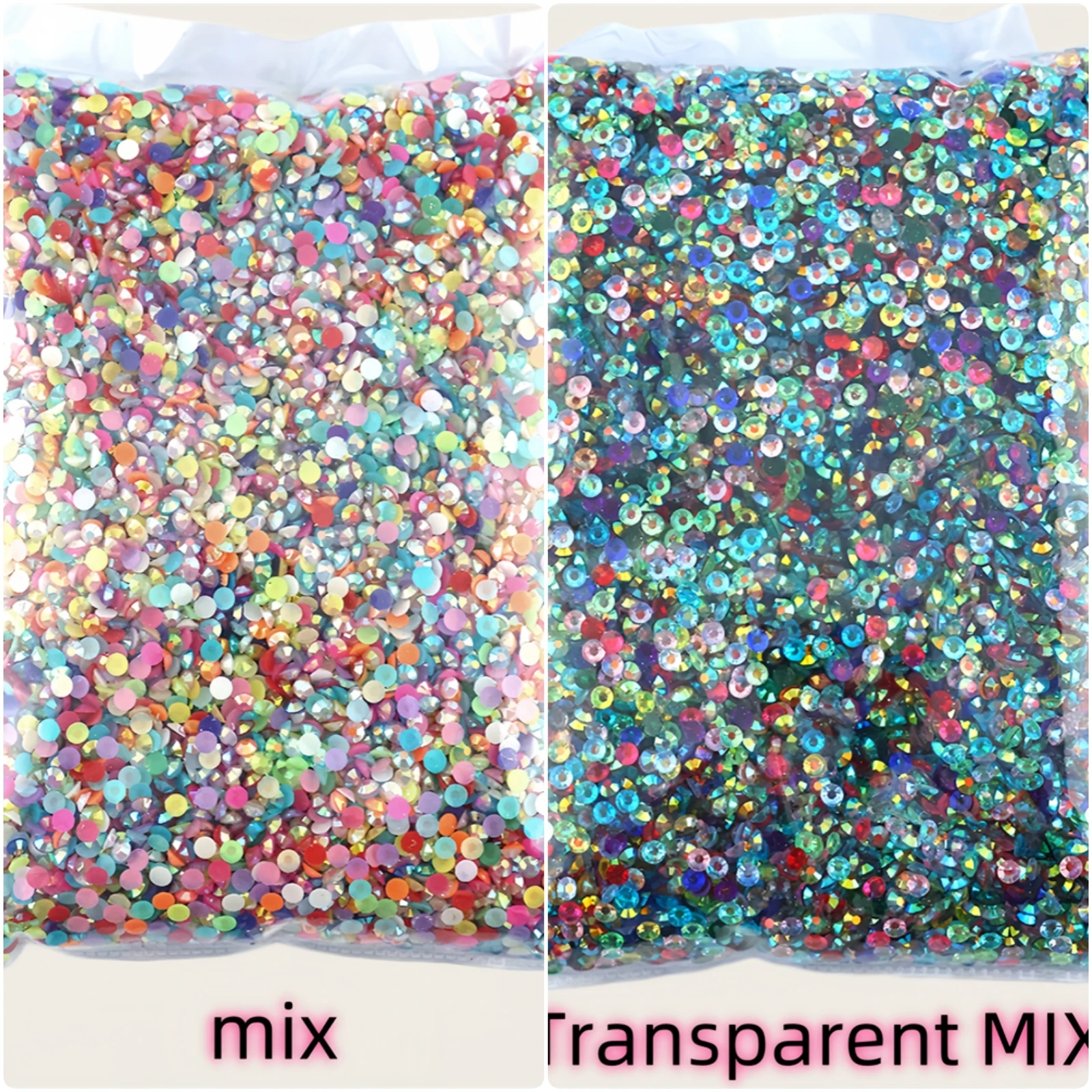 Sizes 2/3/4/5/6mm Jelly Resin Rhinestones Wholesale Non Hotfix Crystal Nail Gems Flatback Glue on for Clothing Decorations