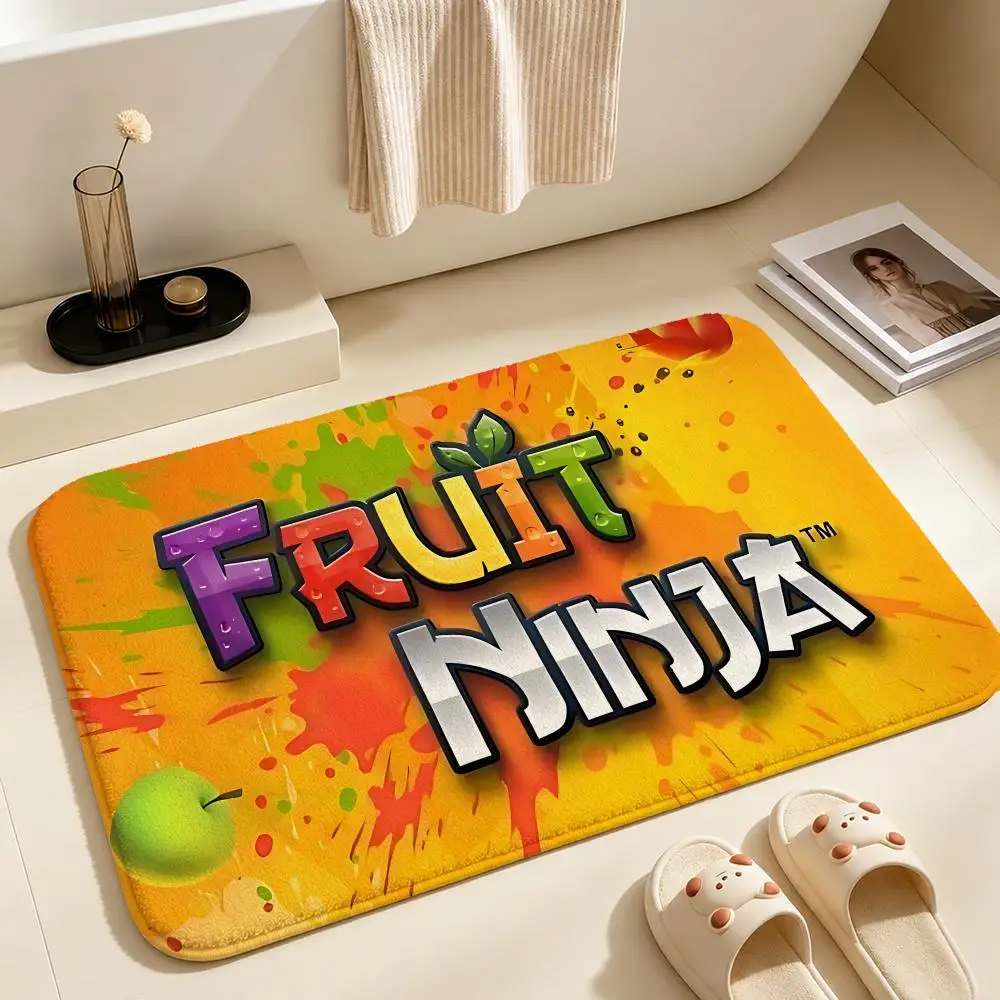 Game-Fruit NinjaS Floor Mat Soft Non-Slip Bath Mat, Bedside Carpet, Absorbent Doormat for Home