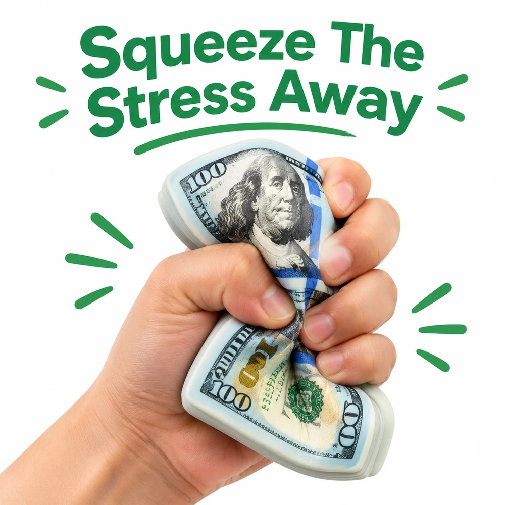 Dollar Squeeze Toy Ultimate Stress Relief and Frustration Release Fun Fidget Sensory Anxiety Ball for Kids Adults