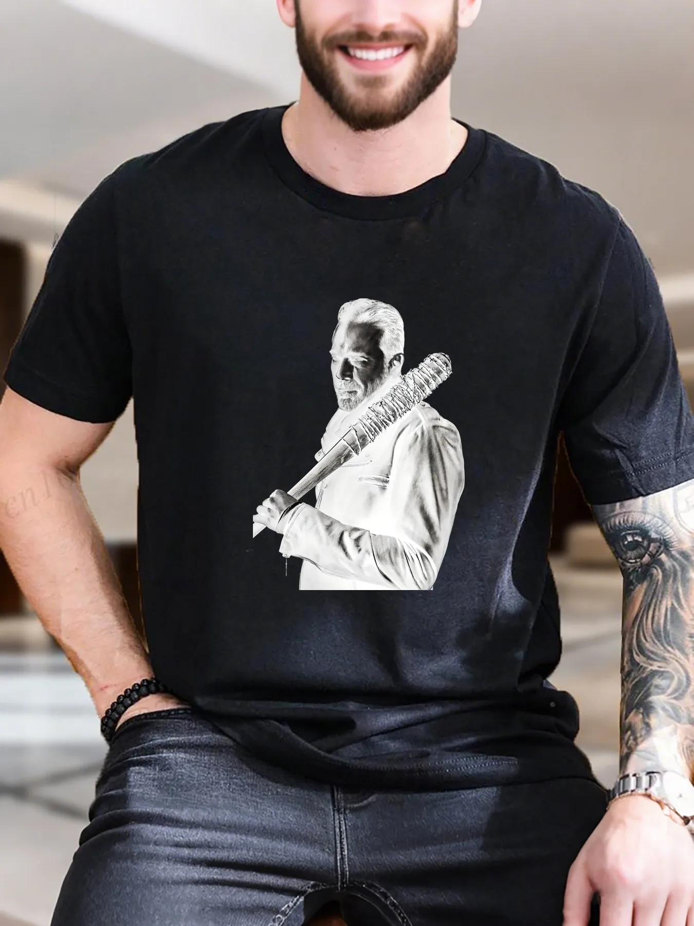 

Новое поступление, модная футболка Negan the Walking Dead Heavyweight, Лидер продаж, винтажная забавная модная мужская футболка