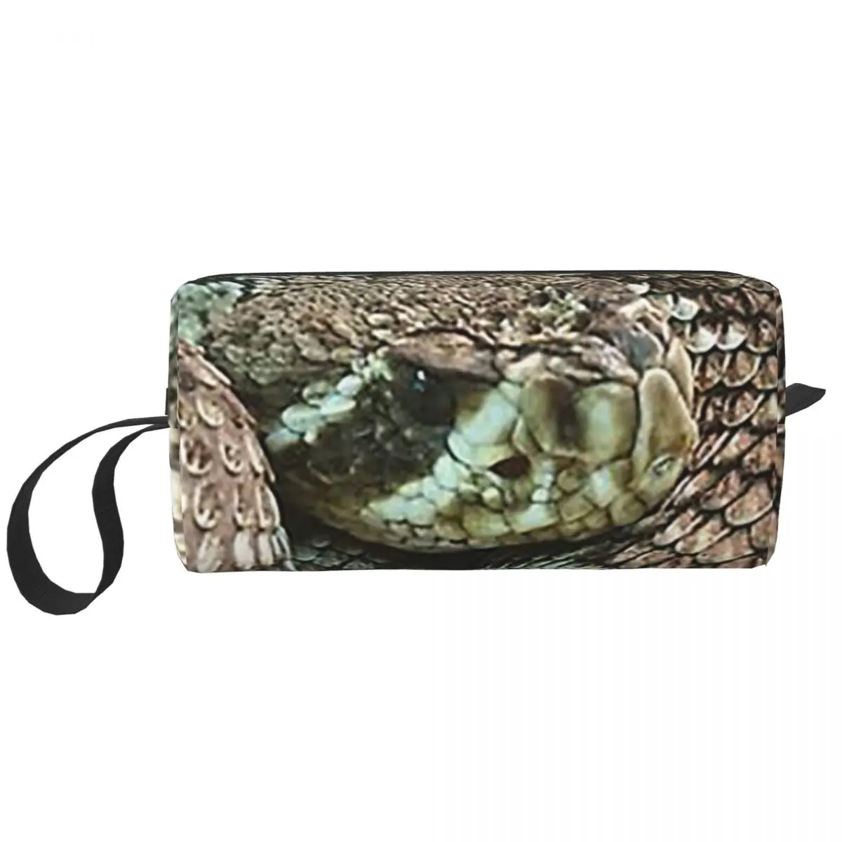 Snake, Coiled Diamondback Rattlesnake Federmäppchen für Schüler, Stiftbox, Bleistiftbeutel, Schreibwaren, Organizer-Tasche für Damen