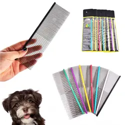 Light Aluminum Pet Comb Professional Dog Grooming Comb Cat Cleaning Hair Trimmer Brush Pet Accessories 7 Colors Optional 16/19cm