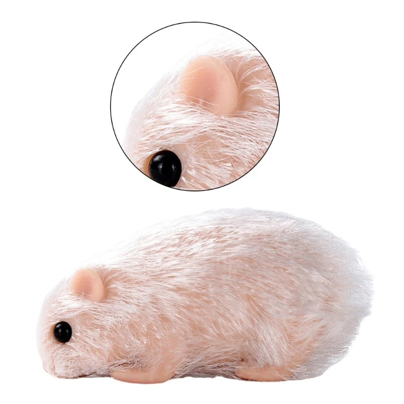 Y1UB Realistic Animal Pet Raise Toy Office Display Model Toy Hamster Kids Gift