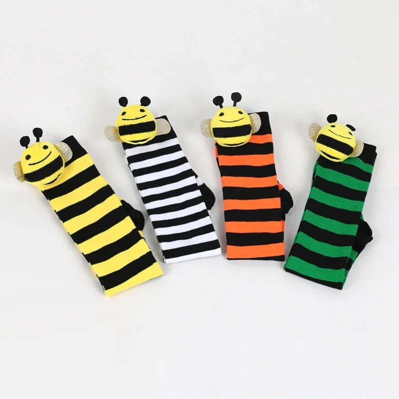 Knee High Socks Cosplay Striped Stockings for Halloween Christmas Children Kawaii Striped Stockings Leg Warmers