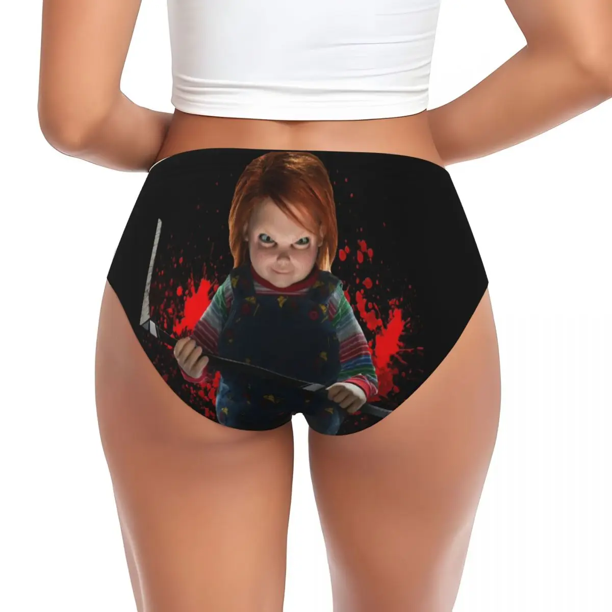 Custom Chucky Friend Til The End Brief Panties Womens Comfort Stretch Horror Halloween Underwear