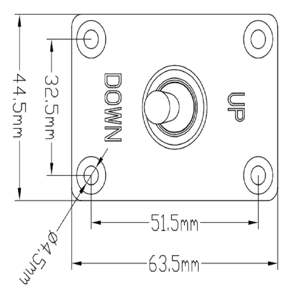 Kayak Marine Boat Anchor Windlass Control Panel Aluminum Plate 3PDT Up/Down Trim Tab Toggle Switch,Included Lines