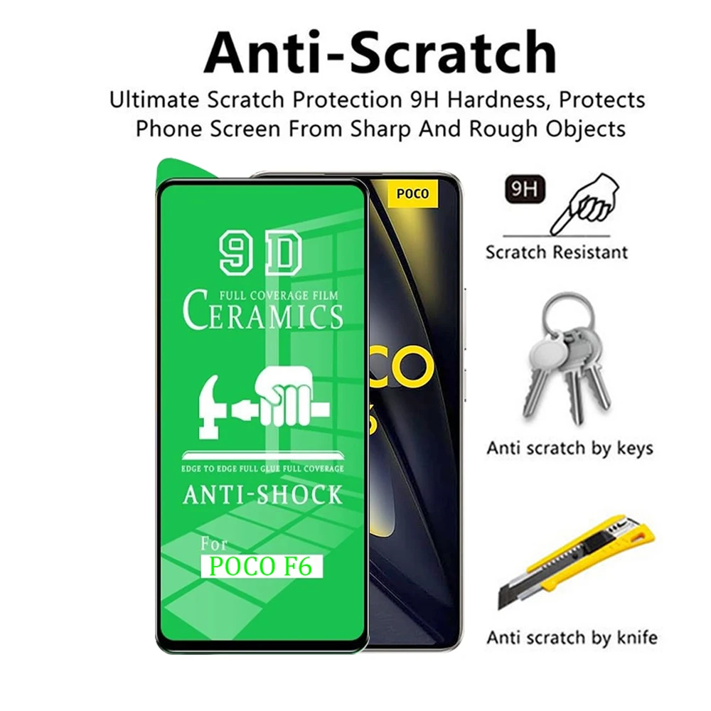 1-5PCS Ceramic Film For POCO F6 F5 F4 M6 M5 M4 M3 Pro Screen Protector For POCO X6 X5 X4 X3 Pro 5G C65 C40 Not Glass Soft Film