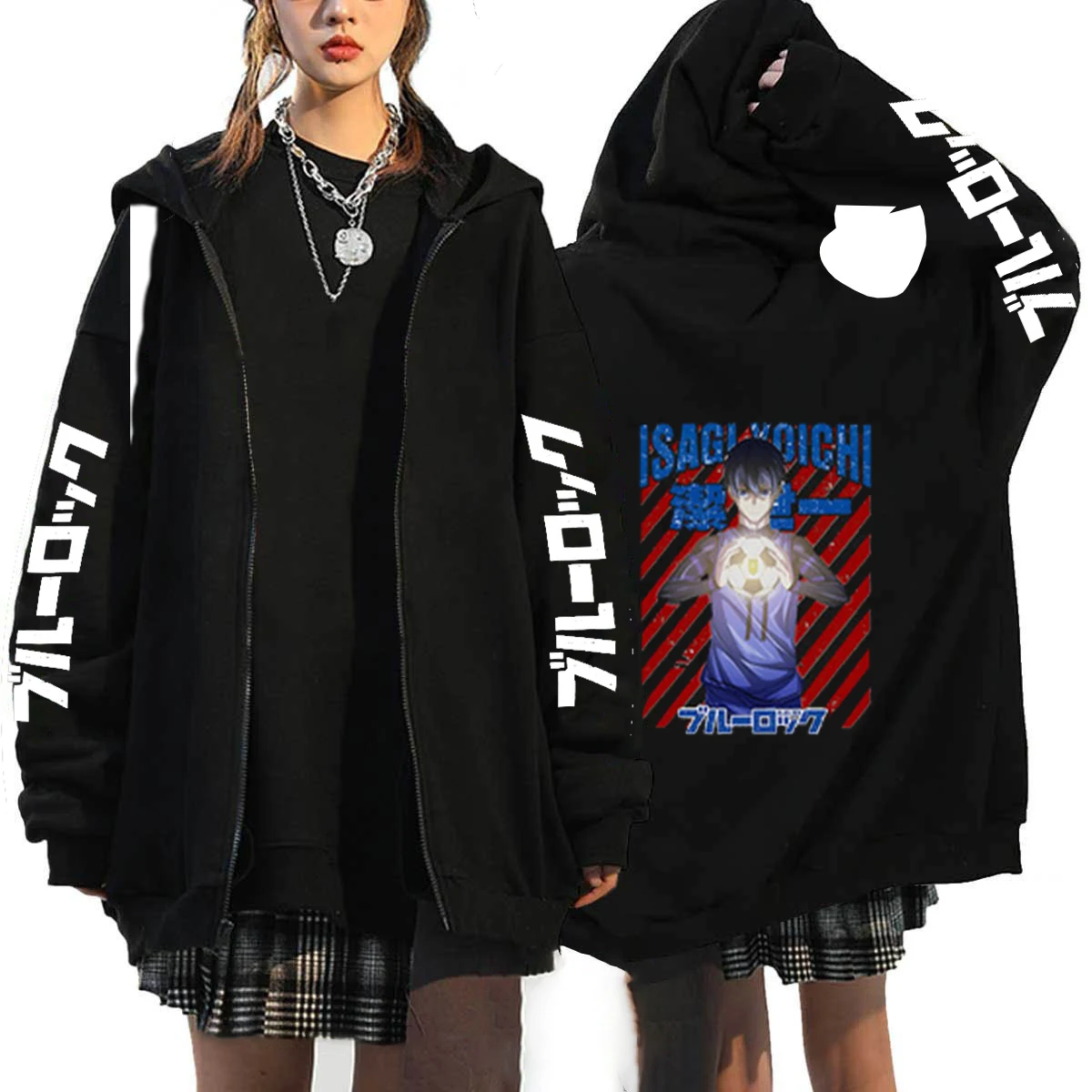 New Anime Blue Lock Hoodies Football Soccer Manga Print Streetwear Men Women Fashion Harajuku Sweatshirts Yoichi Isagl Hoodies