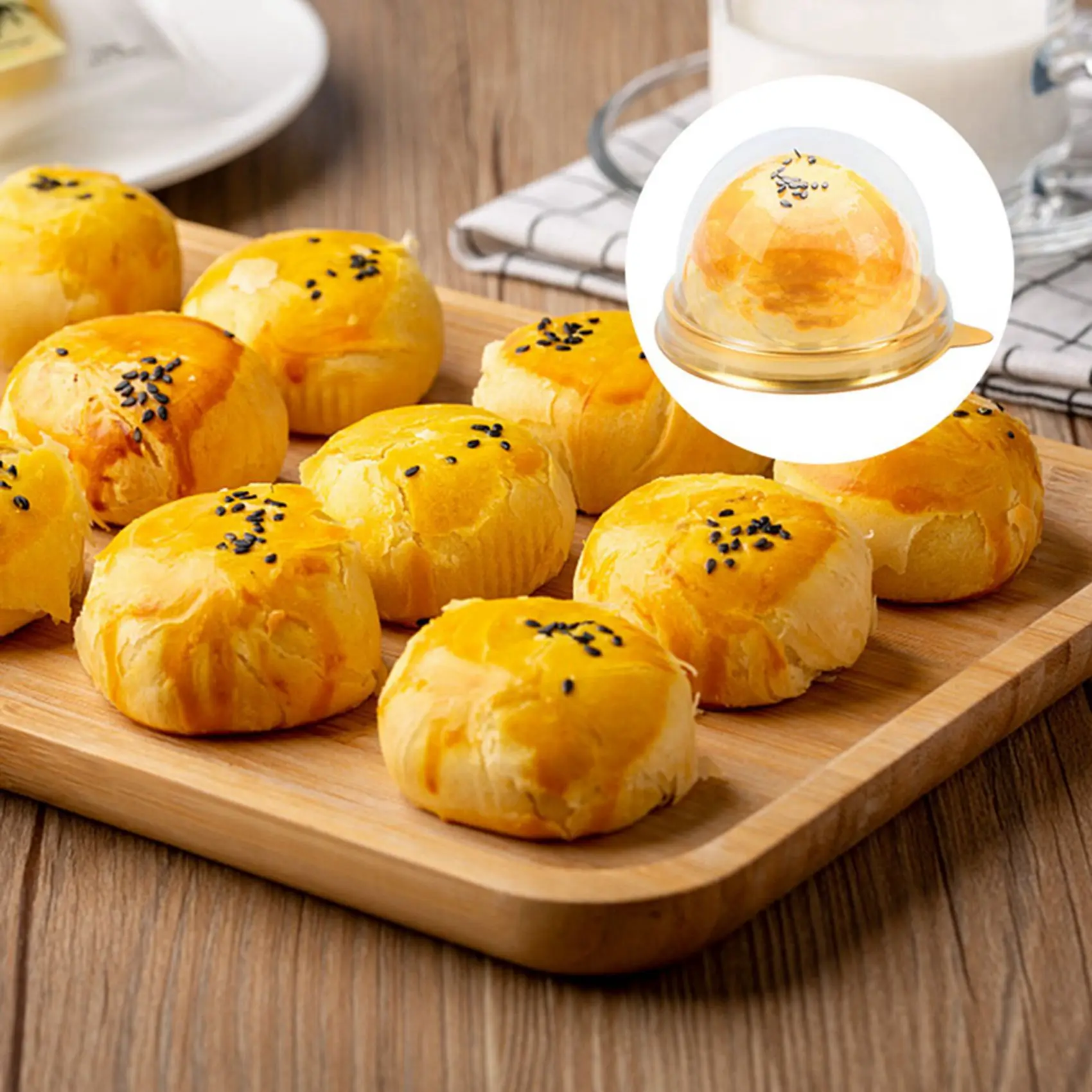 X17A 2025 NEW-400PCS Buah Kotak Makanan Penutup Mini Wadah Cupcake Pastry Kemasan Kue Kotak Pesta Pernikahan Perlengkapan Hadiah