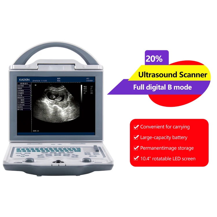 Quality Assured Veterinary Portable B/W Ultrasound Machine Animal Ultrasound Scanner