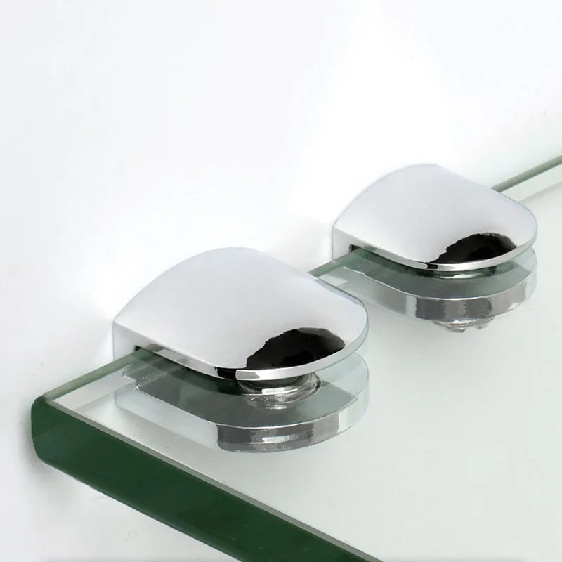 4PCS Zinc Alloy Glass Fixed Clip Furniture Partition Glass Clip Buckle Layer Board Fixed Support Frame Semi-circular Hardware