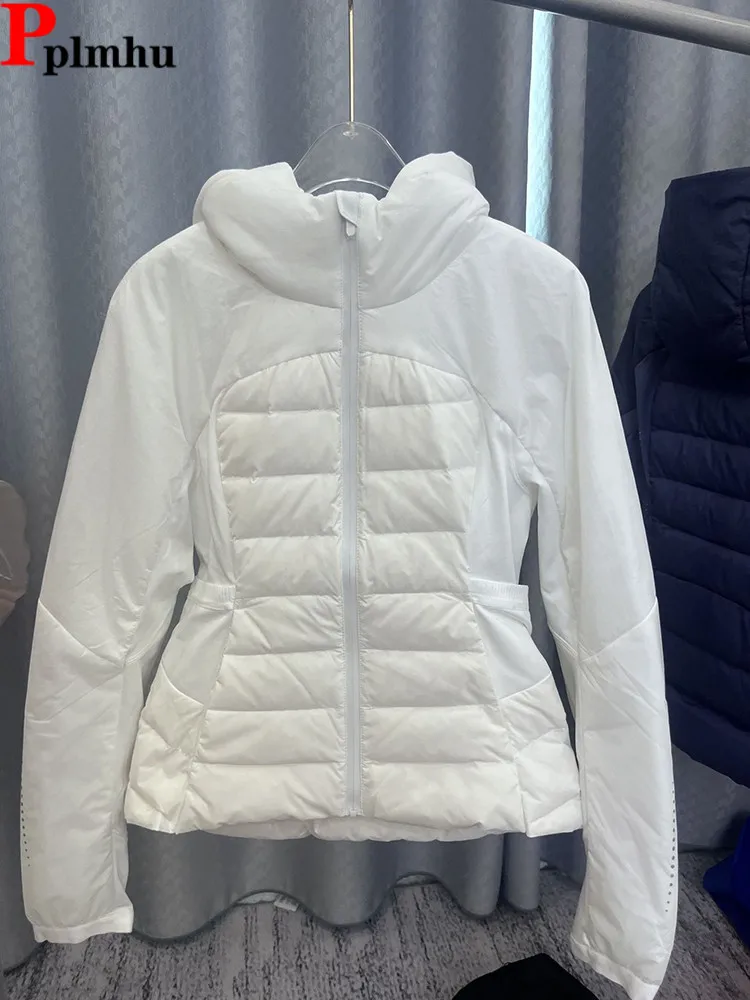 Hooded Lightweight Down Cotton Coats Tops Winter Casual Basic Warm Elegant Slim Chaqueta Casaco Korea Women Jaqueta Abrigos