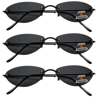 3pcs Matrix Neo Style Ultralight Polarized Sunglasses Men Rimless Driving Sports Brand Sun Glasses Oculos De Sol