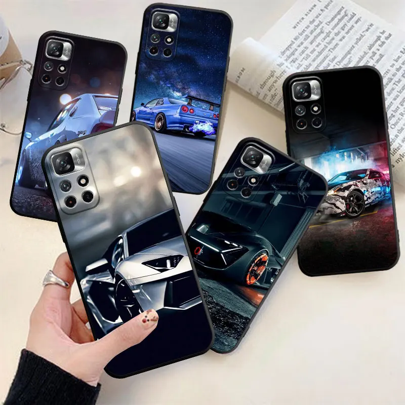 Sports Cars For Xiaomi Redmi Note 11 10 9 Pro 5G 10C 9s 7 8 8T 12 9A 9C 9T K40 TPU Phone Case