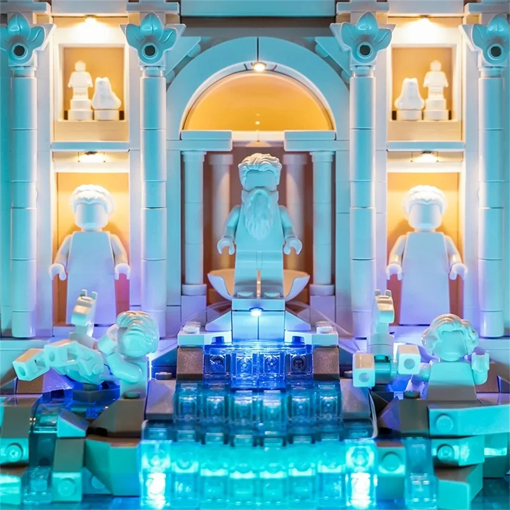 Set di illuminazione per la serie di arte e artigianato di architettura fontana Trevi 21062 non include un blocco di costruzione (solo kit di luci a LED)