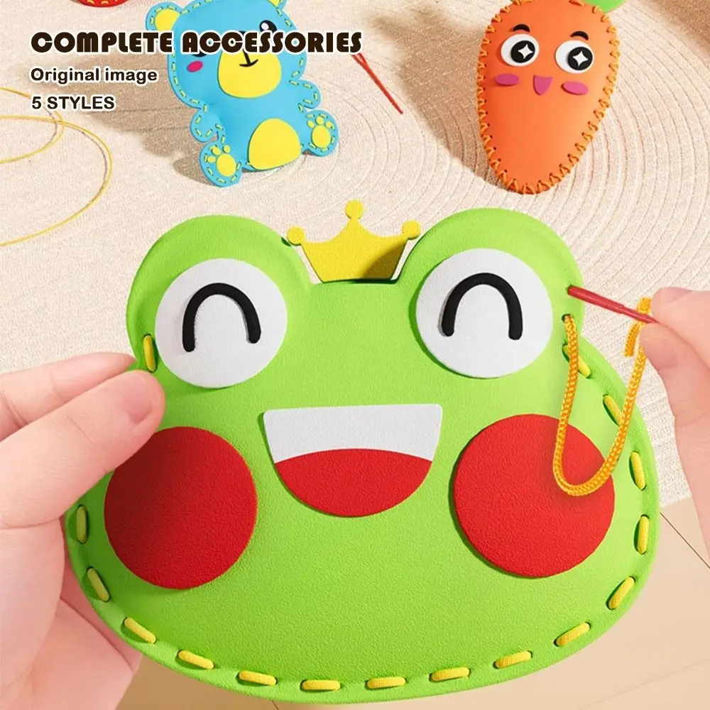 Kikker Wortel Hangers Kinder Naaispeelgoed DIY Materiaalpakket Educatief speelgoed Verbeter de concentratie Creatieve poppen maken