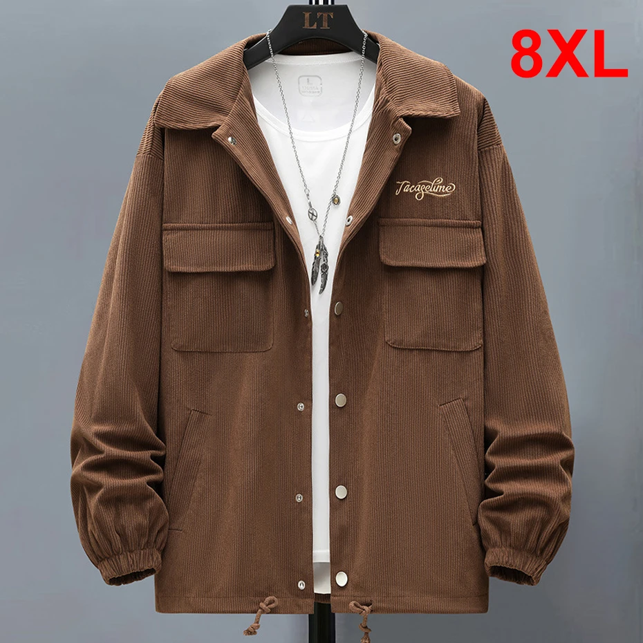 

Мужская винтажная куртка-карго на пуговицах, размеры до 8XL