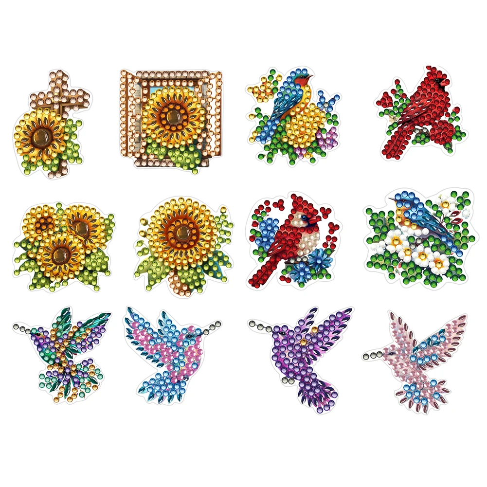 

12pcs Diamond Painting Car Aromatherapy Vent Clip for Car Interior Decor