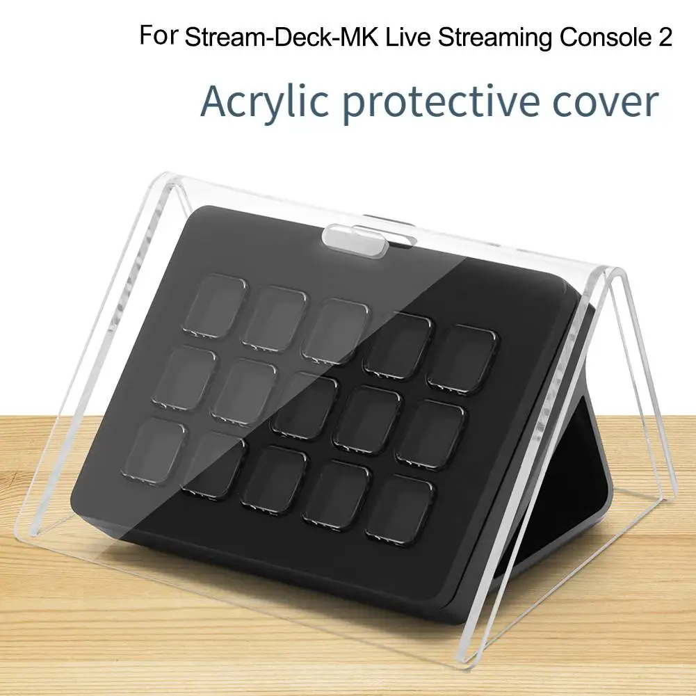 

Акриловый пылезащитный чехол для Stream-Deck-MK.2, пылезащитный чехол, акриловый настольный чехол для живых консолей, замена детали