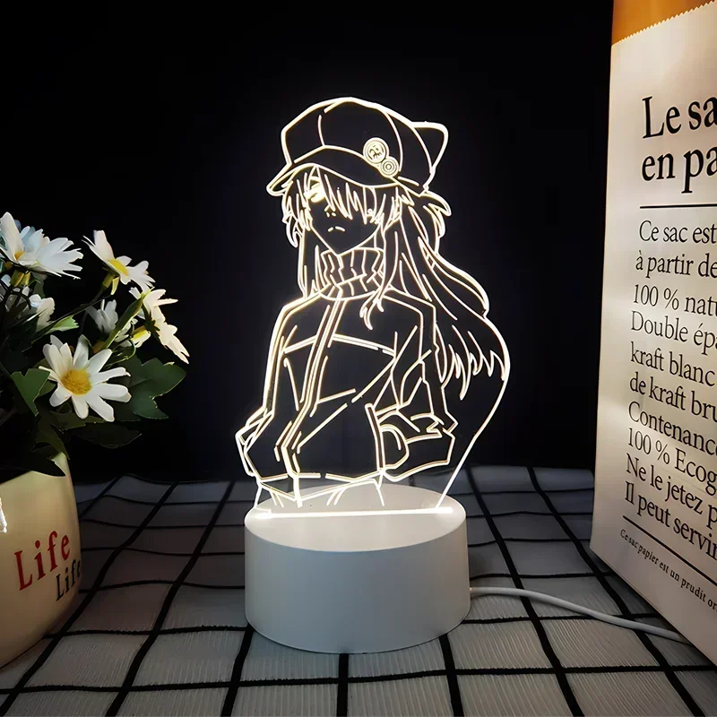 EvagelionAnime Hot Periphery Ayanami Rei AsukaEVA-01 Desktop Decoration Charging Multi Level Adjustment Atmosphere Night Light